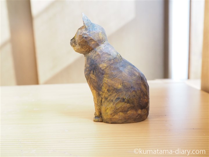 木彫りサビ猫