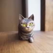 木彫りキジトラ猫さん