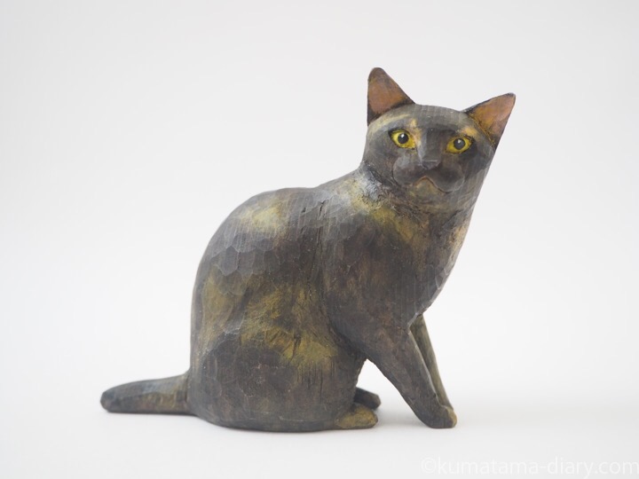 サビ猫木彫り猫