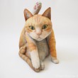 にゃんたまがある木彫り猫