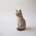 トンキニーズの木彫り猫を作りました