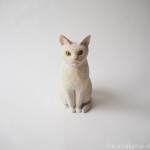 白猫さんを木彫りで作りました