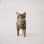 キジトラ猫さんに生まれ変わった木彫り猫