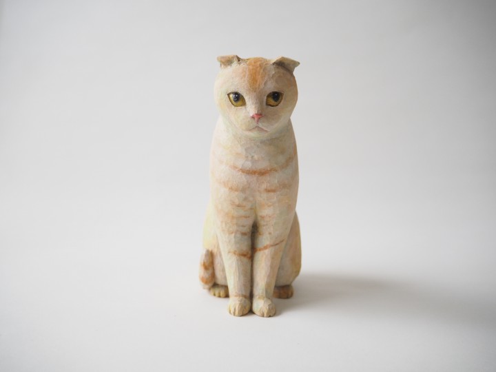 スコティッシュ木彫り猫