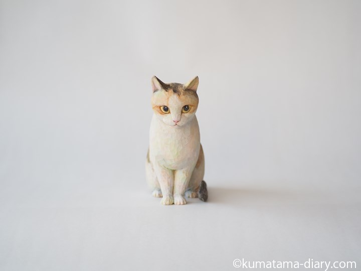 ミックス猫さん木彫り猫