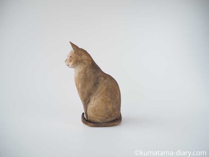 アビシニアン木彫り猫左