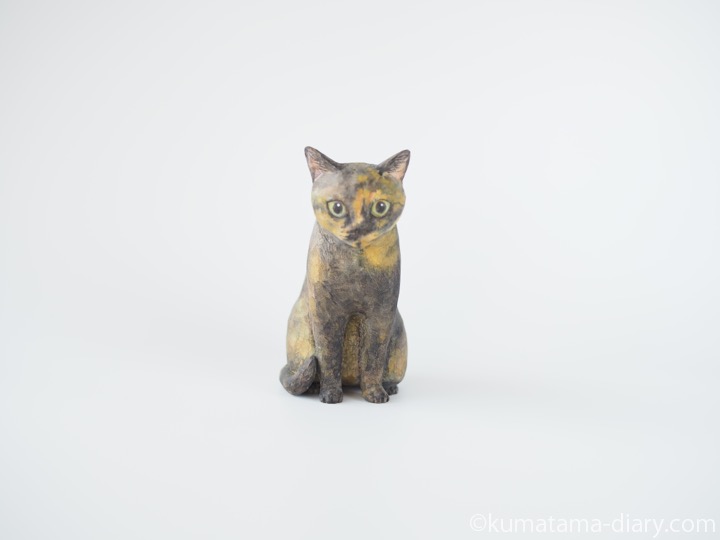サビ猫さん木彫り猫