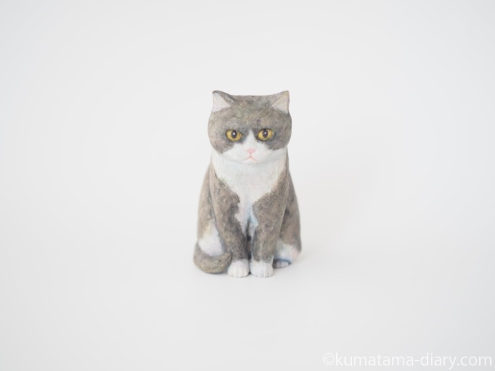 ブリティッシュショートヘア木彫り猫
