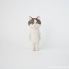 白黒猫さん木彫り猫