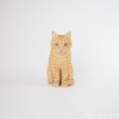 茶トラ猫さん木彫り猫