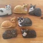 木彫りのボタンたち