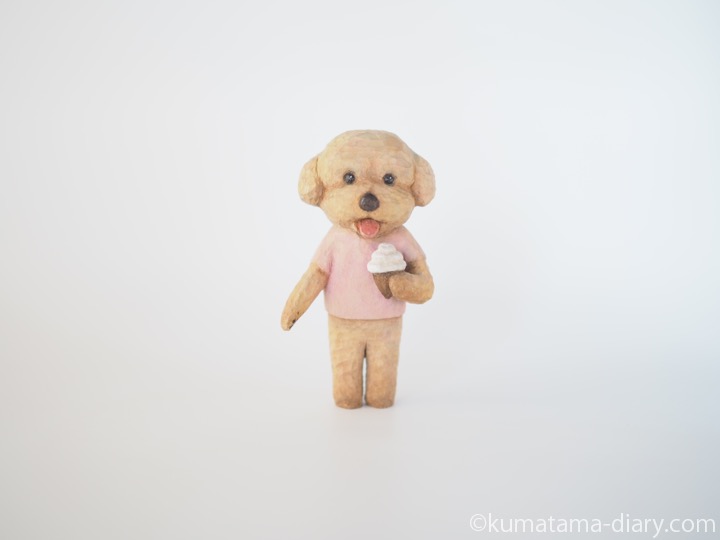 トイプードルさん木彫り