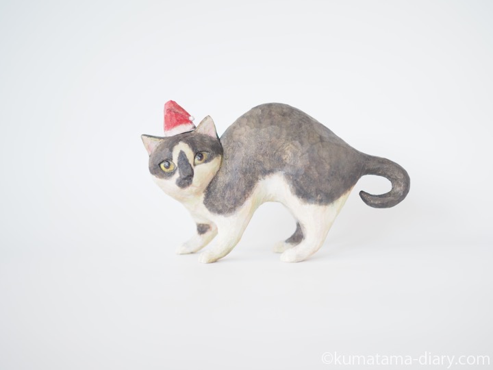 木彫り猫サンタ