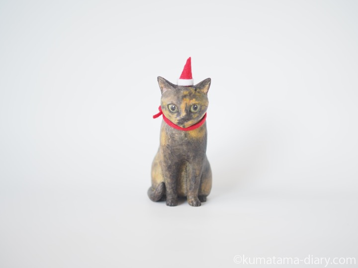 木彫り猫サンタ