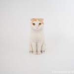 スコティッシュフォールドさんを木彫りで作りました