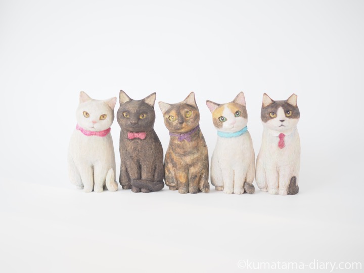 首輪シリーズ木彫り猫