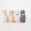 首輪木彫り猫さんたち