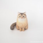 ソマリの猫さんを木彫りで作りました