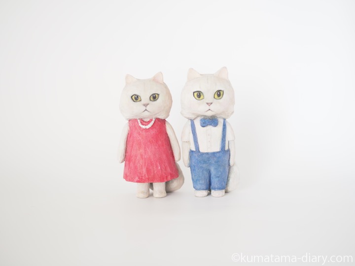 チンチラさん木彫り猫