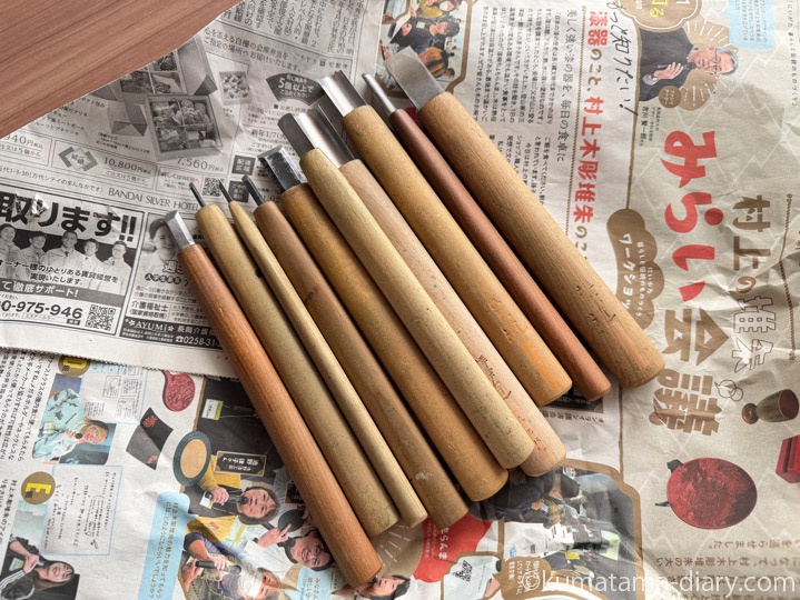 彫刻刀研ぎ直し